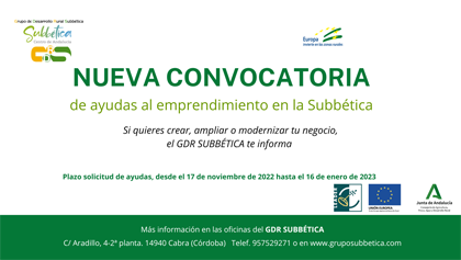 gdr subbetica fondos programa desarrollo rural